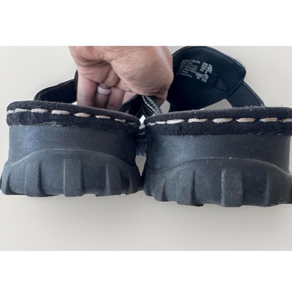Vintage Y2K 90s Rugged Outback Black Chunky Thong Slip On Sandals Size 7.5 - Picture 6 of 9